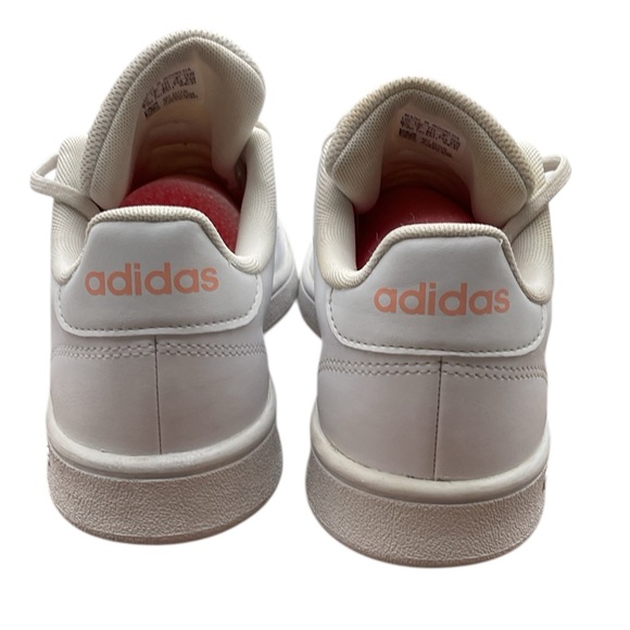 Adidas White Sneakers with Pink Accents size 8.5 - Picture 4 of 10